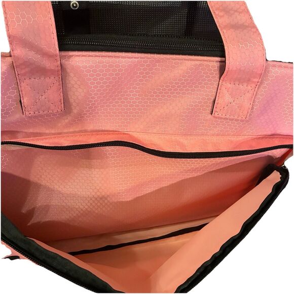 PetAmi Pink And Black Pet Carrier For Small Pets. Shoulder Strap Attached. - Picture 6 of 9